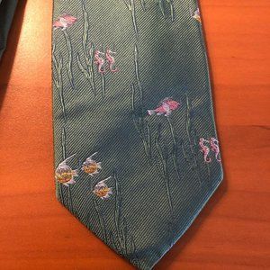 Brooks Brothers Green Fish Dress Tie